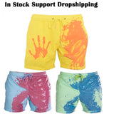 Dropshipping Magical Change Color Beach Shorts Summer Men Swimming Trunks Swimwear Swimsuit Quick Dry bathing shorts Beach Pant