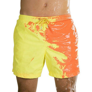 Dropshipping Magical Change Color Beach Shorts Summer Men Swimming Trunks Swimwear Swimsuit Quick Dry bathing shorts Beach Pant