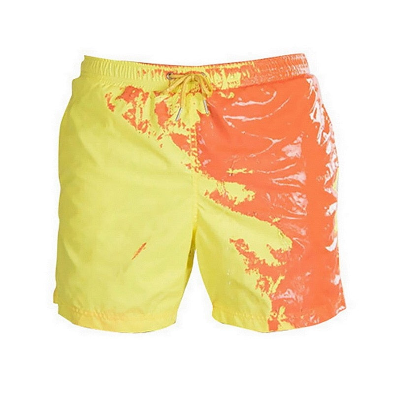 Dropshipping Magical Change Color Beach Shorts Summer Men Swimming Trunks Swimwear Swimsuit Quick Dry bathing shorts Beach Pant